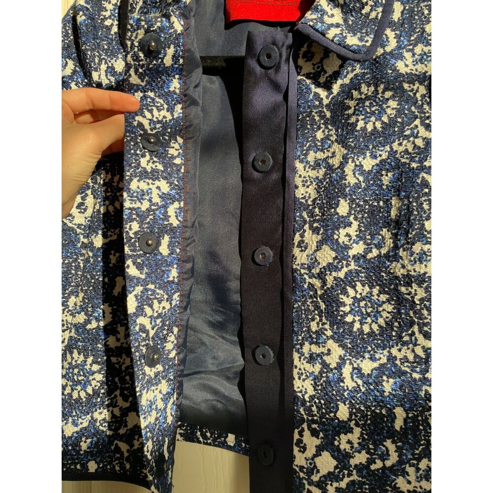Carolina Herrera Navy and White Jacket - Size 4 - Picture 4 of 5